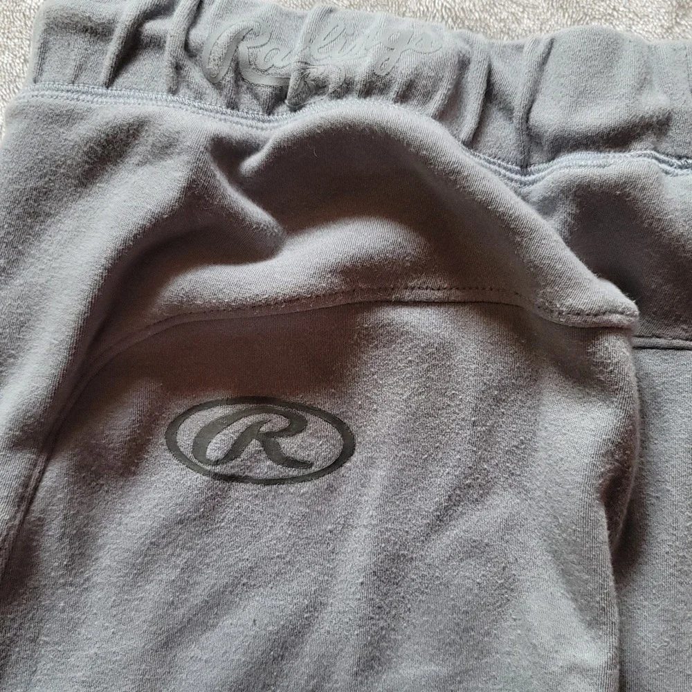 Rawlings Mens Gray Athletic Training Pants Zipper Pockets Tapered Leg Sz L